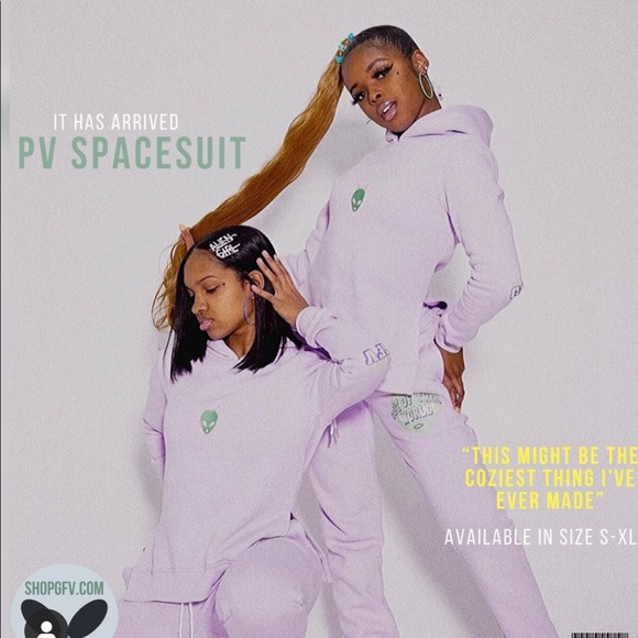 EUC Women’s Girls From Venus Alien Hoodie size Medium in Lilac - Picture 2 of 6